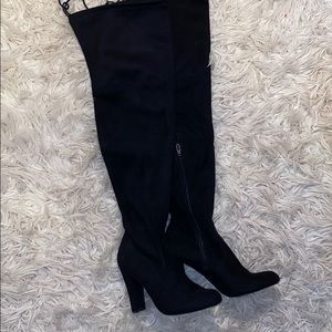 Black Thigh High Heels